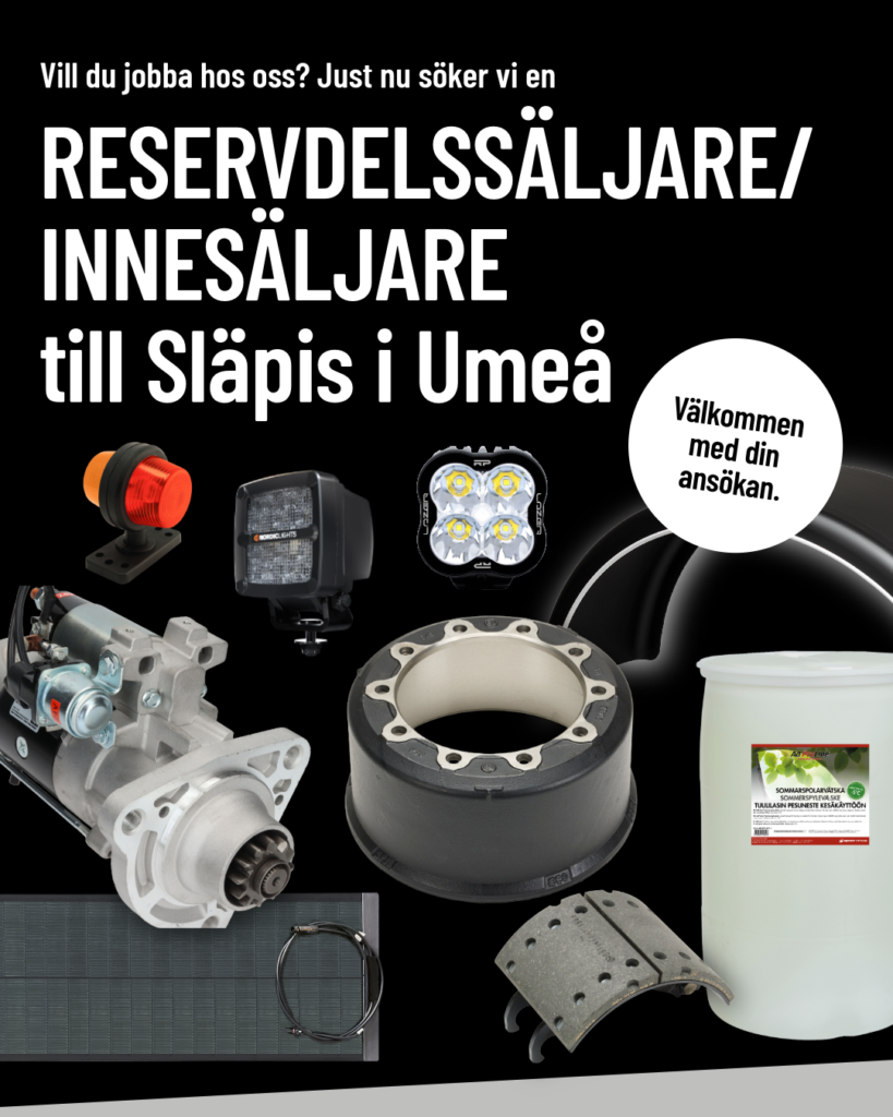 Reservdelssäljare/Innesäljare till vår depå i Umeå